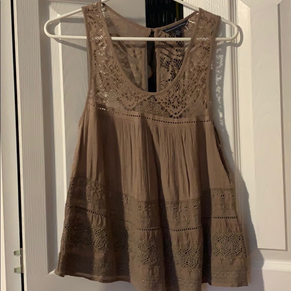 COPY - Beige tank top. American eagle. Like new.